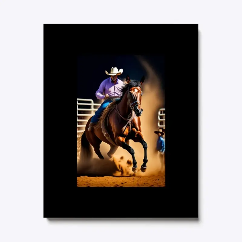 Western rodeo, wild horse